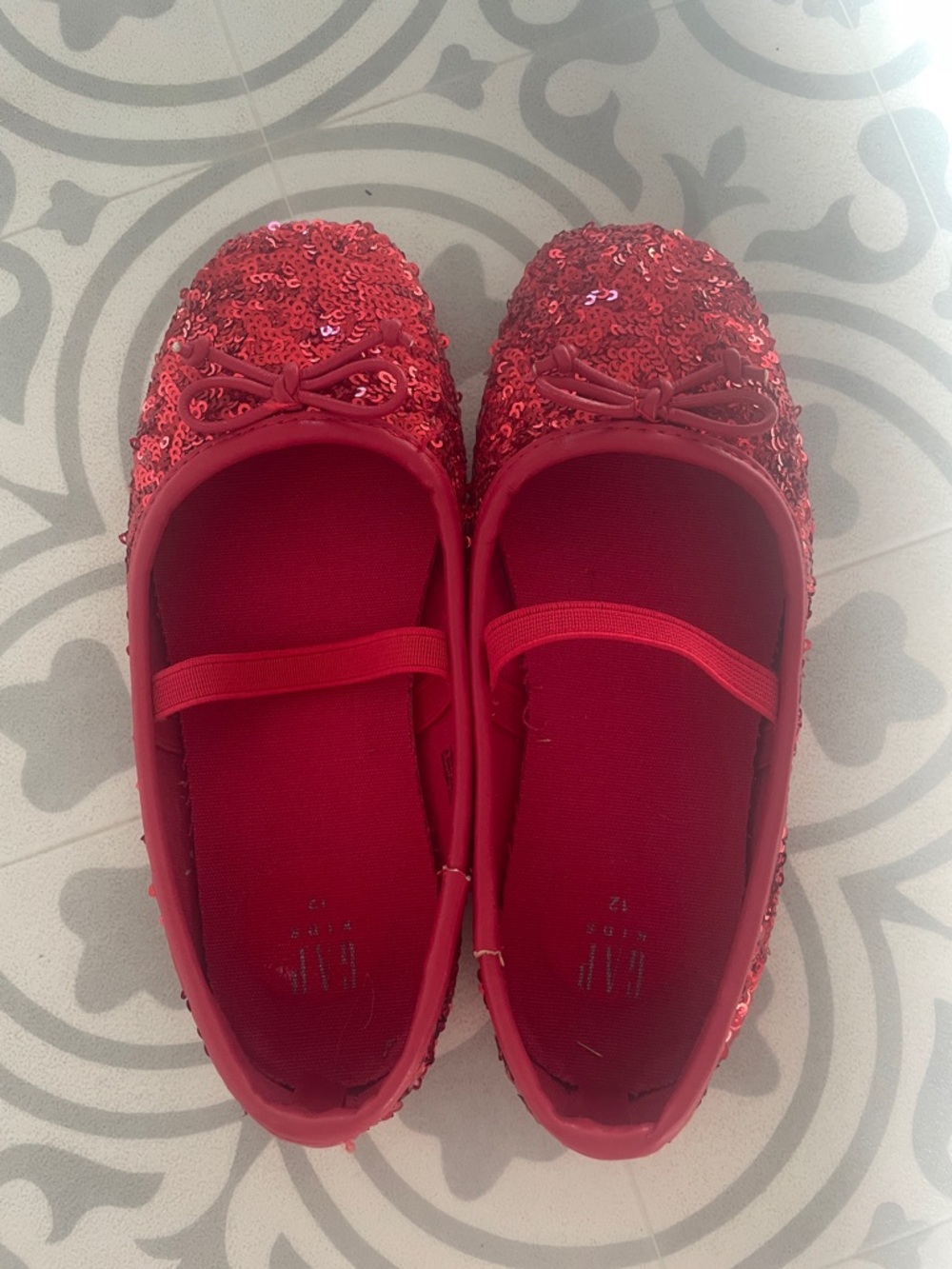 GAP Red Sequin Mary Jane Flats for Kids